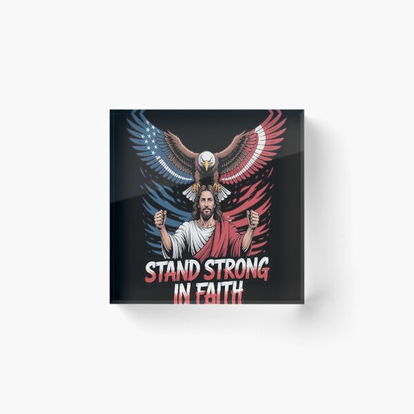 Item preview, Stand Strong In Faith Courageous Spirit Soars Inspirational Jesus designed and sold by StuffNestie.