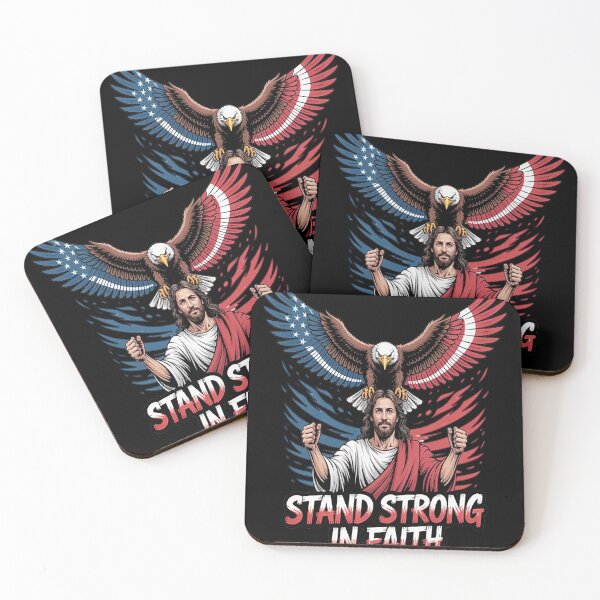 Item preview, Stand Strong In Faith Courageous Spirit Soars Inspirational Jesus designed and sold by StuffNestie.