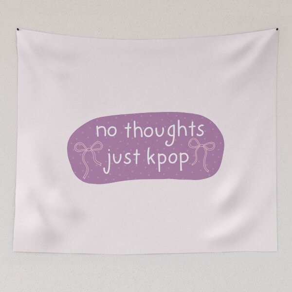 Item preview, No Thoughts Just Kpop Meme Purple With Bows Aesthetic designed and sold by winterpumpkin.