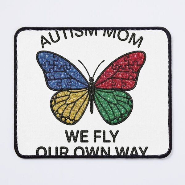 Item preview, Autism Mom We Fly Our Own Way Butterfly Puzzle Rhinestone designed and sold by memonto.