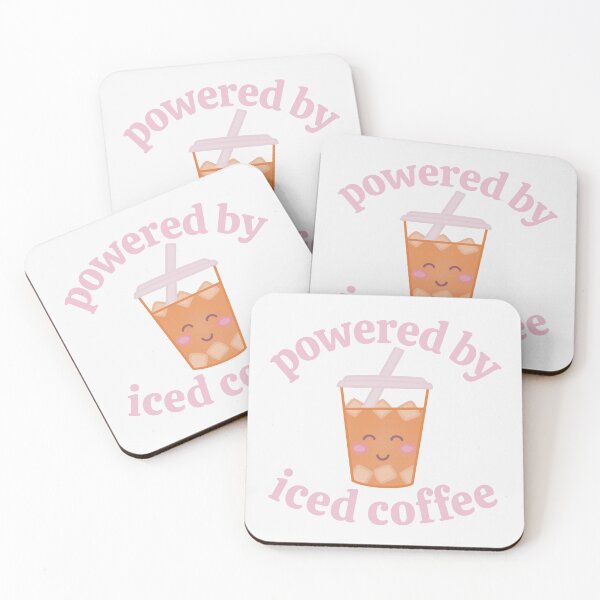 Item preview, Powered By Iced Coffee Cute Funny Coffee Lover Design designed and sold by winterpumpkin.