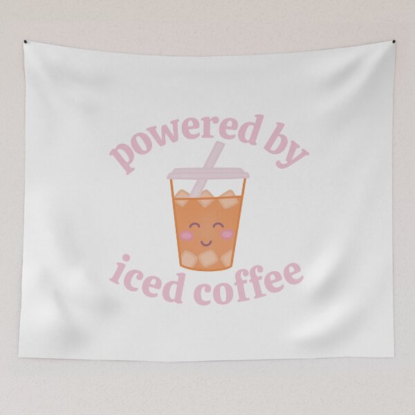 Item preview, Powered By Iced Coffee Cute Funny Coffee Lover Design designed and sold by winterpumpkin.