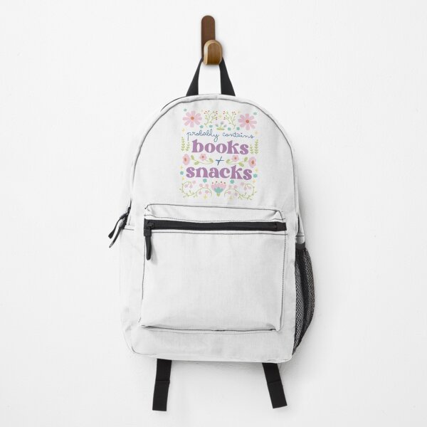 Item preview, Probably Contains Books and Snacks Funny Bookish Floral Bag Design designed and sold by winterpumpkin.