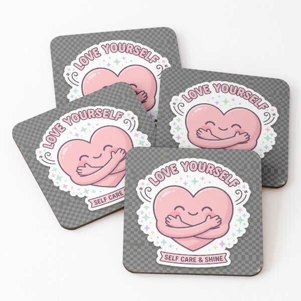 Item preview, Love Yourself Self Care Heart | Cute Kawaii Pastel Sticker designed and sold by R & K Fashions.
