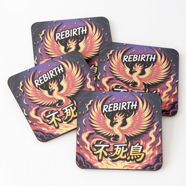 Item preview, Phoenix Rebirth Otaku Style and Fire Spirit Illustration designed and sold by SplashTastic.