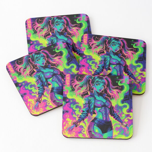 Item preview, Cyber Girl: Neon Glitch & Acid Smoke designed and sold by RadaQueen.