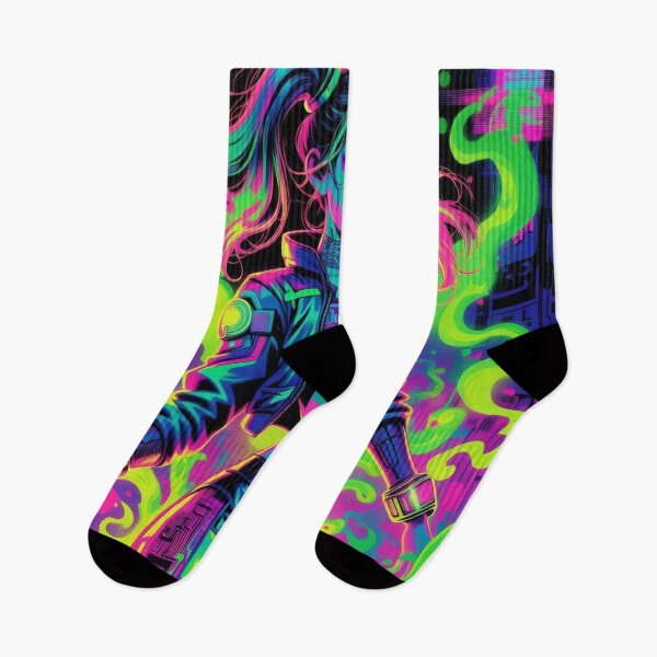 Item preview, Cyber Girl: Neon Glitch & Acid Smoke designed and sold by RadaQueen.
