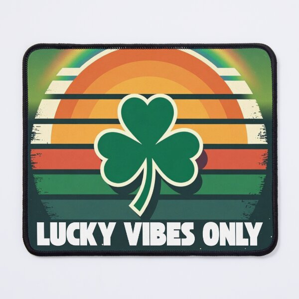 Item preview, Lucky Vibes Only Retro Shamrock Shirt – Vintage St Patrick’s Day Rainbow designed and sold by CandyKissDgtl.