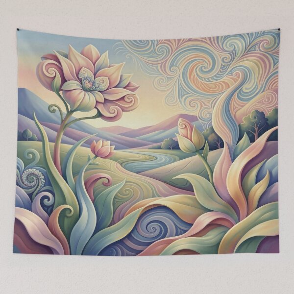 Item preview, Spring landscape in the style of Georgia O’Keeffe – monochrome nature art in a modern 4D look designed and sold by FotoworldEdel.