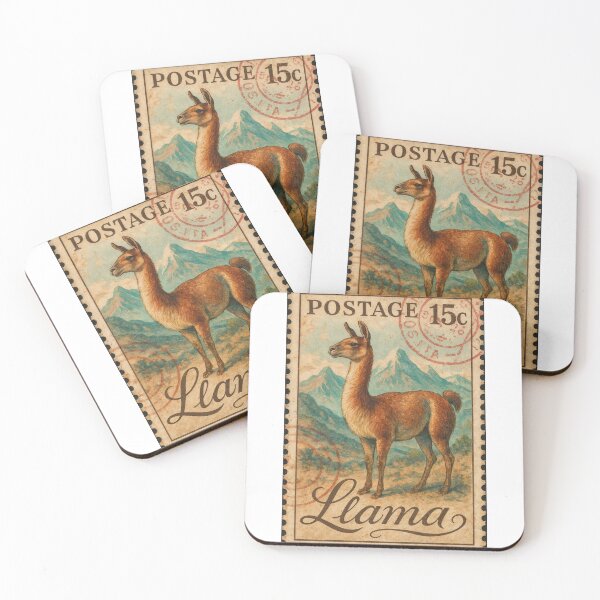 Item preview, Llama Legacy – Vintage Andean Postage designed and sold by ForeverPrintsOK.
