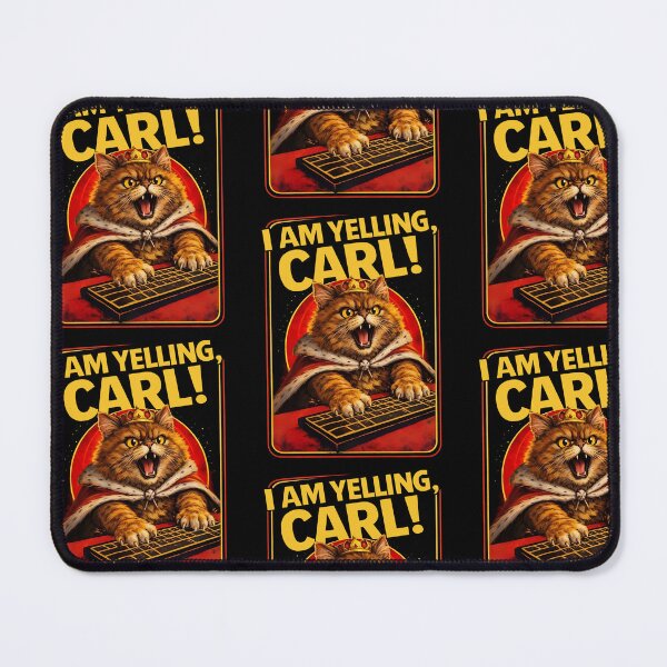 Item preview, I Am Yelling Carl Angry Cat Fantasy Bookish Dungeon Crawler Carl designed and sold by RDGNR.