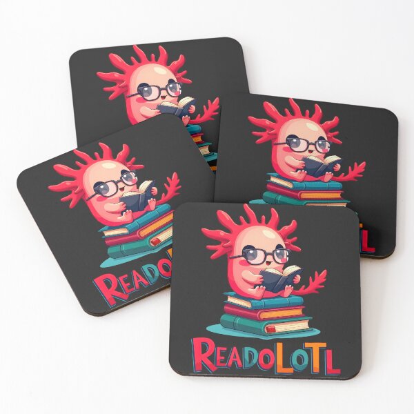 Item preview, Cute Reading Axolotl with Glasses – Book Lover Kawaii Axolotl Reader Design designed and sold by ArcticFoxStudio.
