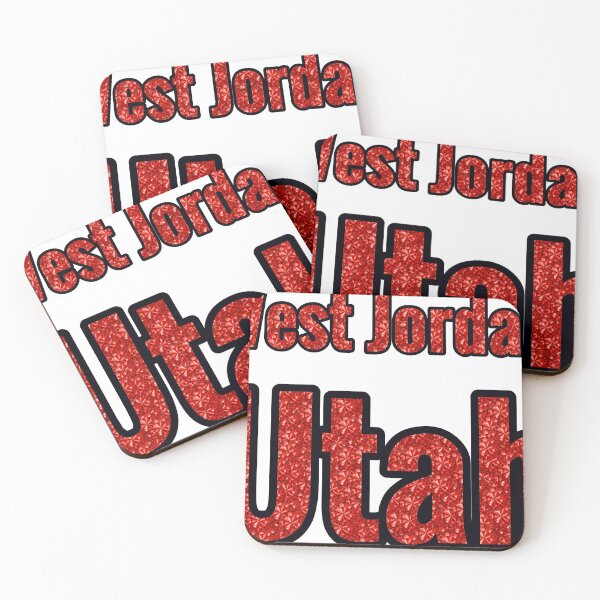 Artikelvorschau, West Jordan, Utah – Stadtname mit rotem Strassstein entworfen und verkauft von TheIconSmith.