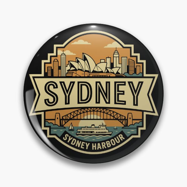 Item preview, Vintage Sydney Harbour Retro Australia Travel Cityscape designed and sold by Imaginationbeyond.