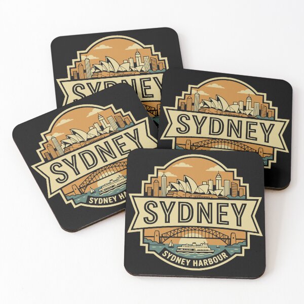Item preview, Vintage Sydney Harbour Retro Australia Travel Cityscape designed and sold by Imaginationbeyond.