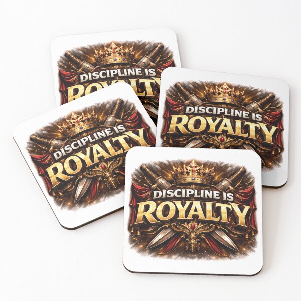 Item preview, Discipline Is Royalty – Motivational Royal Crown Warrior Typography Design designed and sold by RelateAndTee.