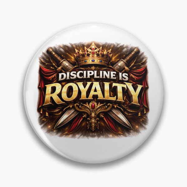 Item preview, Discipline Is Royalty – Motivational Royal Crown Warrior Typography Design designed and sold by RelateAndTee.
