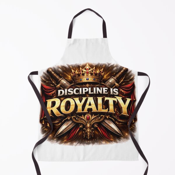 Item preview, Discipline Is Royalty – Motivational Royal Crown Warrior Typography Design designed and sold by RelateAndTee.
