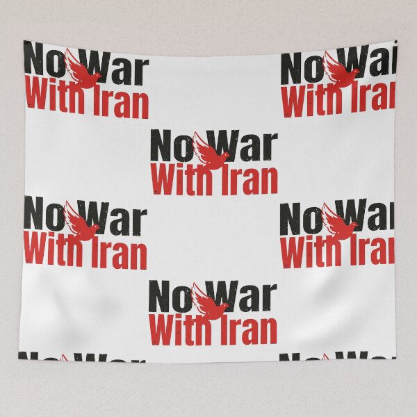Item preview, NO WAR With Iran NO US Isreal WAR ON Iran Dove Olive Peace designed and sold by RDGNR.