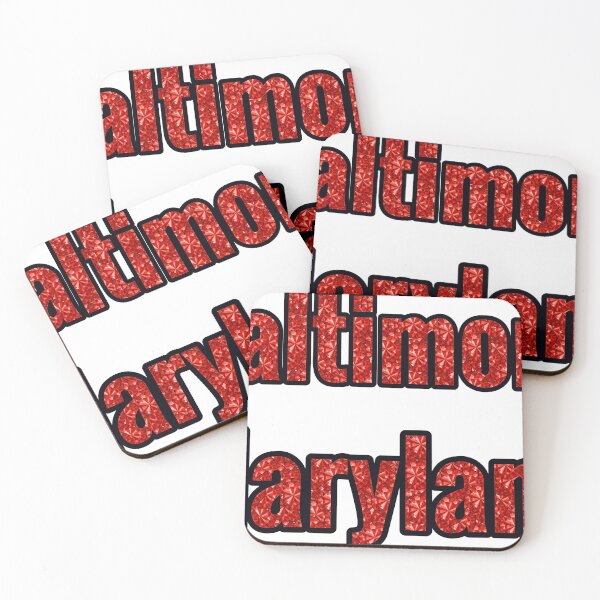 Item preview, Baltimore Maryland City Name With Red Rhinestone designed and sold by TheIconSmith.