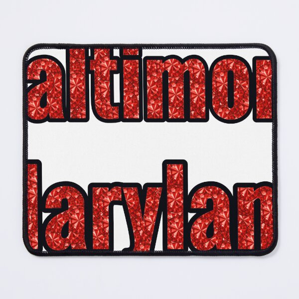 Item preview, Baltimore Maryland City Name With Red Rhinestone designed and sold by TheIconSmith.