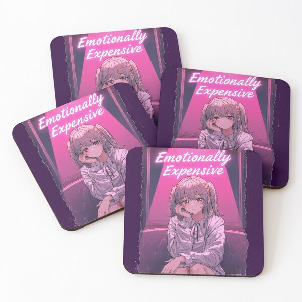 Item preview, Emotionally Expensive Funny Anime Girl Neon Vaporwave Aesthetic designed and sold by ConfuseLab Alt.