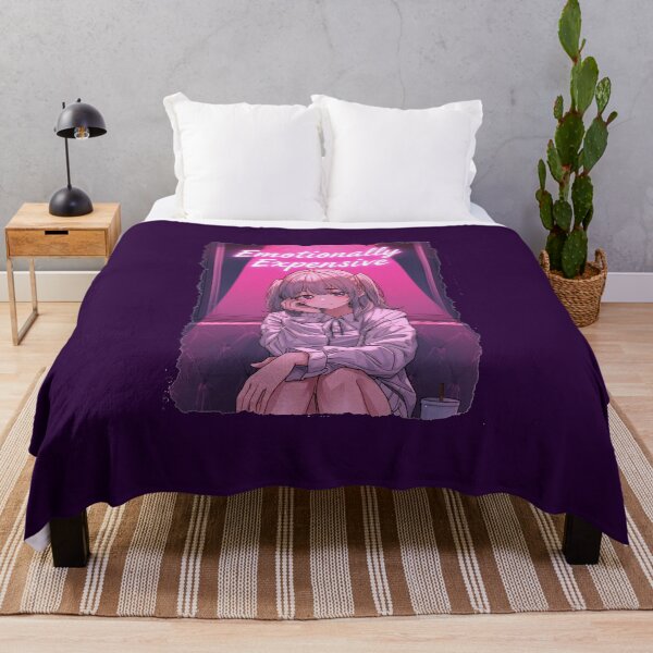 Item preview, Emotionally Expensive Funny Anime Girl Neon Vaporwave Aesthetic designed and sold by ConfuseLab Alt.