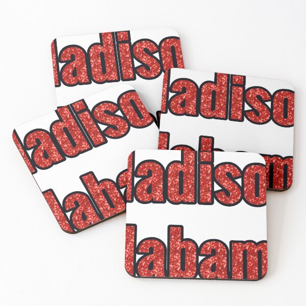 Item preview, Madison Alabama City Name With Red Rhinestone designed and sold by TheIconSmith.