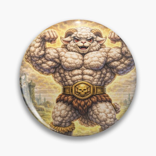 Artikelvorschau, Muskelbepacktes Lamm, der geschmückte Champion purer Kraft | Schafmann-Schafismus-Parodie entworfen und verkauft von Thpoar.