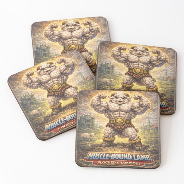 Item preview, Muscle-Bound Lamb, Flocked Champion of Pure Power | Sheep-Man Sheepism Parody designed and sold by Thpoar.