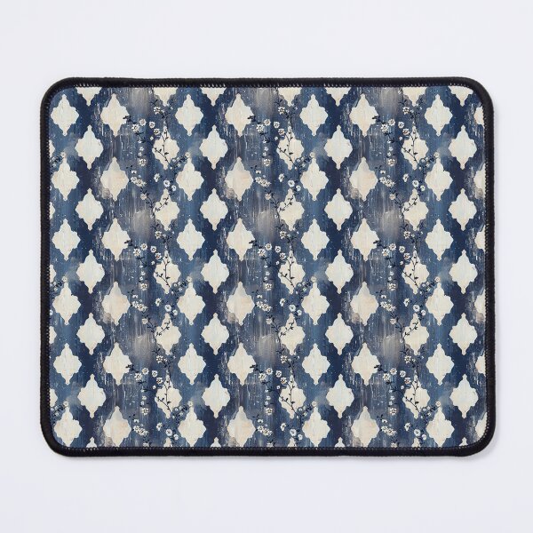 Item preview, Vintage Blue Floral Diamond Pattern designed and sold by LouieVanille.