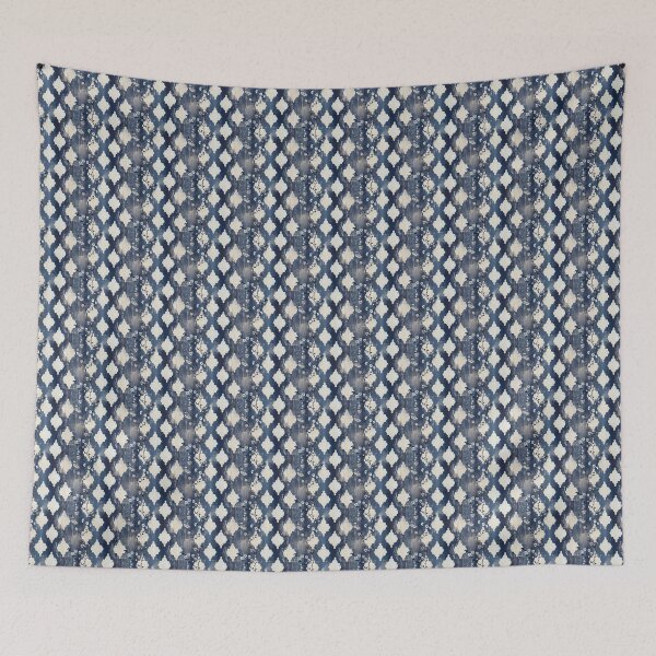 Item preview, Vintage Blue Floral Diamond Pattern designed and sold by LouieVanille.