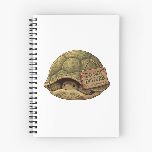 Item preview, Tortuga introvertida No molestar designed and sold by Quiet Mode Studio.