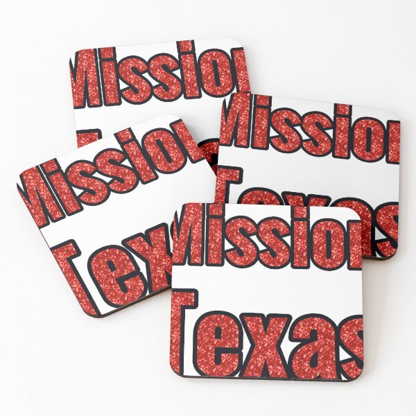 Item preview, Mission Texas City Name With Red Rhinestone designed and sold by TheIconSmith.