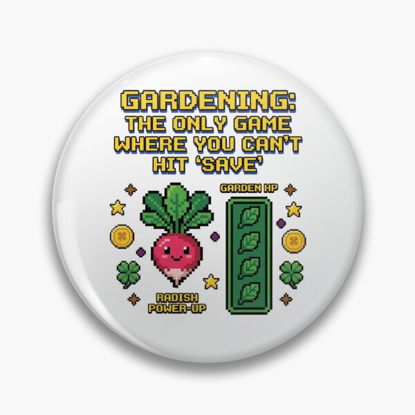 Item preview, Gardening: The Game With No Save Button - Pixel Art Radish designed and sold by aga4kids.