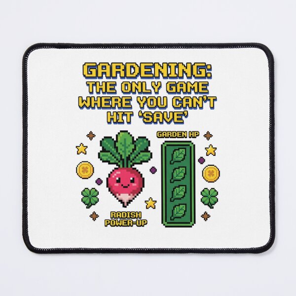 Item preview, Gardening: The Game With No Save Button - Pixel Art Radish designed and sold by aga4kids.