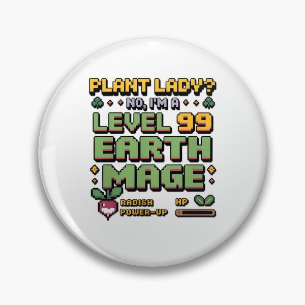Item preview, Level 99 Earth Mage - Funny Pixel Art Gardening & Gaming designed and sold by aga4kids.