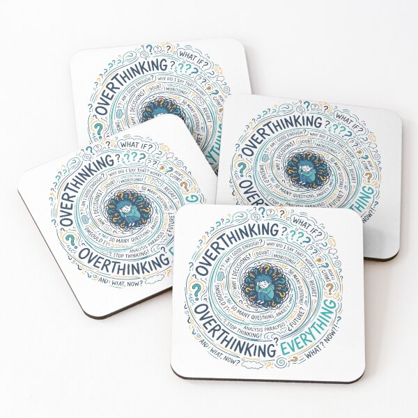 Item preview, Overthinking Spiral Introvert Mind Chaos designed and sold by Quiet Mode Studio.