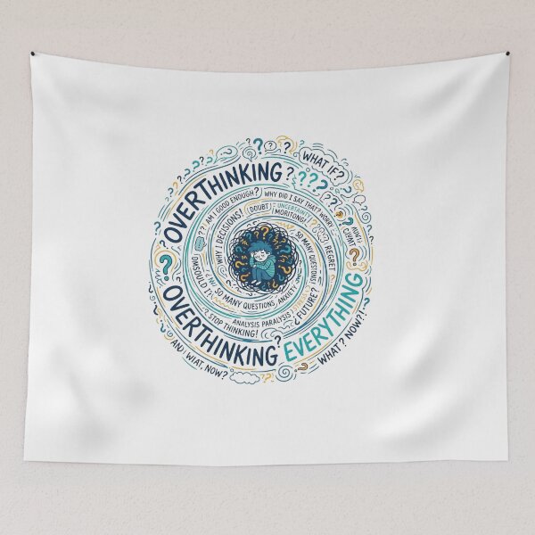 Item preview, Espiral de pensamiento excesivo, mente introvertida y caos designed and sold by Quiet Mode Studio.