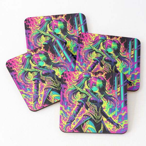 Item preview, Cyber Flame: Neon Anime Warrior designed and sold by RadaQueen.