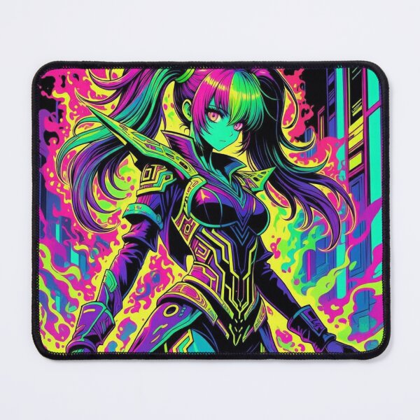 Item preview, Cyber Flame: Neon Anime Warrior designed and sold by RadaQueen.