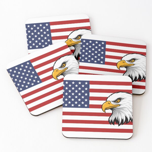 Item preview, USA Flag Bald Eagle Illustration designed and sold by Studio Flex Prints.