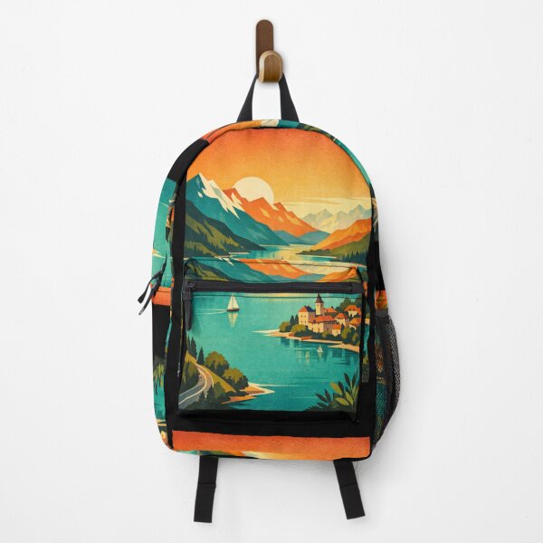 Item preview, Lake Annecy - retro French Alps designed and sold by DamioPolArt.