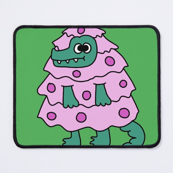 Item preview, Clueless But Cozy | Pink Christmas Tree Dino designed and sold by J-Mindful.