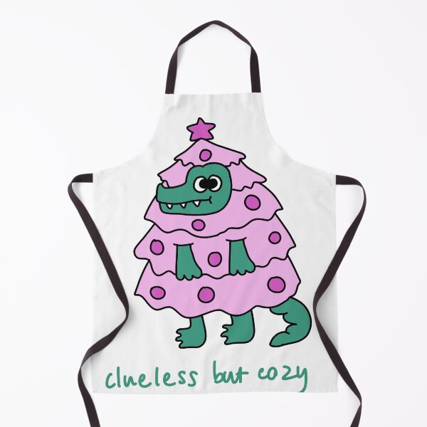 Item preview, Clueless But Cozy | Pink Christmas Tree Dino designed and sold by J-Mindful.