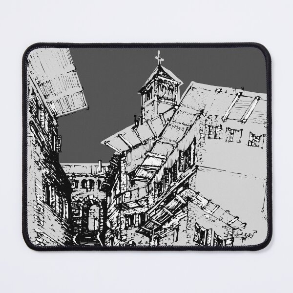 Item preview, Italian Old Town Steps - Hand-Drawn Ink Art. designed and sold by SKETCHYANDGRAPHIC.