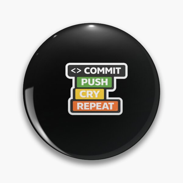 Item preview, Commit Push Cry Repeat Funny Programmer Sticker designed and sold by theartizo.