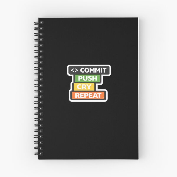 Item preview, Commit Push Cry Repeat Funny Programmer Sticker designed and sold by theartizo.