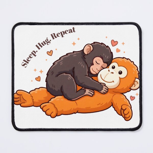 Item preview, Sleep Hug Repeat Cute Punch Monkey designed and sold by Oddly Blessed.