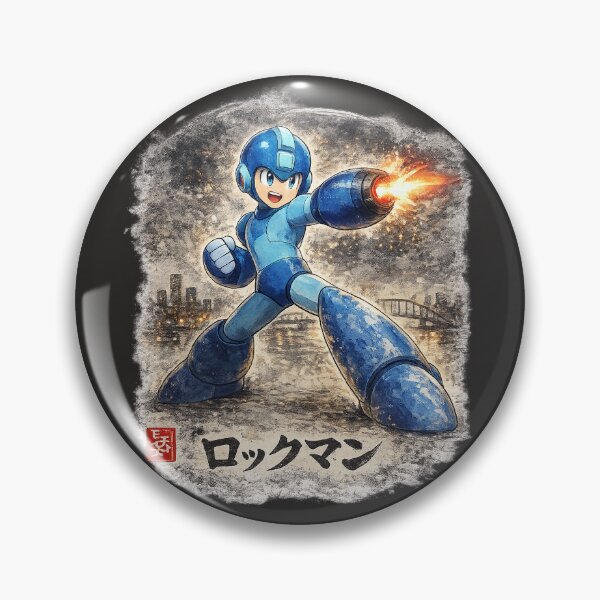 Item preview, Festive Mega Man Sumi-e inspired  designed and sold by KinLost.